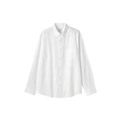 无印良品 MUJI 男式 水洗牛津 纽扣领 长袖衬衫 男士衬衣外套男装