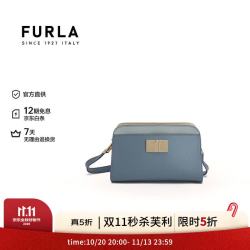 FURLA 1927系列女式斜挎包 天空蓝+浅蓝色+珍珠白色 MINI