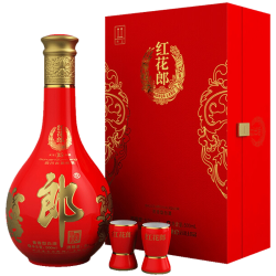郎酒 红花郎红十五礼盒 53度500ml*1瓶单礼盒 酱香型白酒