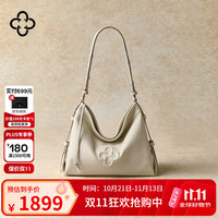 CASSILE 卡思乐女包托特包女鹿皮通勤大容量轻奢斜挎包生日礼物 奶昔白 中号