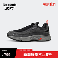 锐步 DAYTONA DMX 秋冬2026新款男跑步鞋 Y2K 复古缓震运动鞋 黑色/近黑色/霓虹樱桃红 43