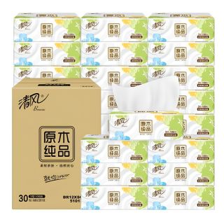 清风 抽纸 原木纯品 3层100抽*30包/箱
190mm*120mm
