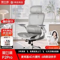 黑白调 P2 Pro 人体工学椅 霜白 标配款
