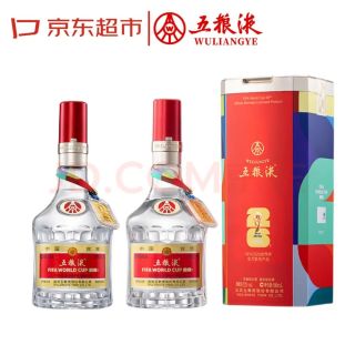 今日必买：五粮液 普五八代 世界杯联名 浓香型白酒 52度 500ml*2 双瓶装