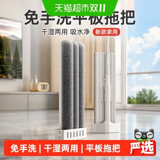 88VIP：益伟 免手洗平板拖把2026新款家用一拖吸水净懒人地拖拖布干湿两用