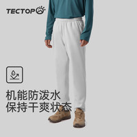 探拓 户外加绒软壳裤男士秋冬季加厚防风防泼水休闲裤保暖耐磨长裤 银灰色