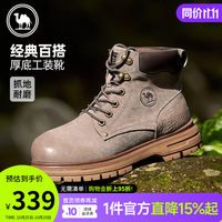 骆驼 女鞋 秋季新款马丁靴增高情侣大黄靴女户外休闲工装靴 P25W379009沙色 39