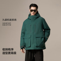 高梵 黑金鹅绒服6.0风衣壳5分 黑色 M 女士羽绒服