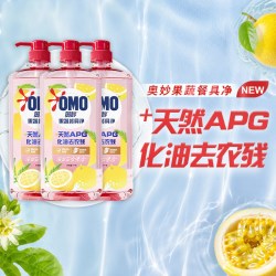 奥妙 洗洁精果蔬餐具净海盐百香果香1kg*3瓶去重油不伤手高效