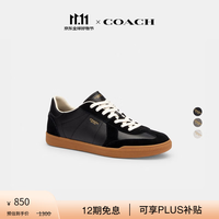 COACH 秋季男士男鞋ELLIS轻便休闲百搭运动鞋系带德训鞋男女同款 黑色 44