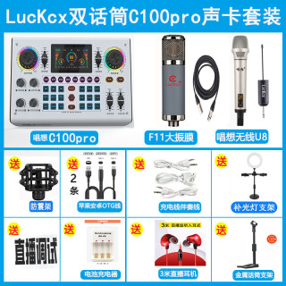 唱想C100pro多功能48V大振膜麦网红直播唱歌录音电脑手机通用套装