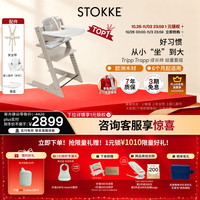 STOKKE 成长椅5件套TT婴儿多功能儿童高脚餐椅学坐椅 五件套含赠坐垫-羊绒灰-护栏-餐盘