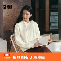 森马 卫衣女绣花连帽宽松上衣春秋休闲外套101125116004