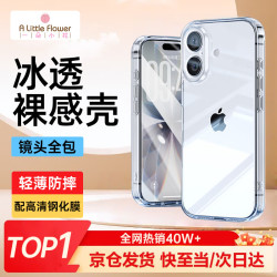 A little Flower iPhone17手机壳钢化膜套装透明软壳