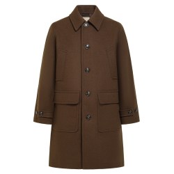 Woolrich 男士新品麦尔登羊毛大衣中长款保暖毛呢外套