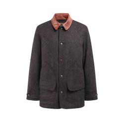 Woolrich 秋冬新品老钱风翻领羊毛夹克男复古单排扣外套棉服