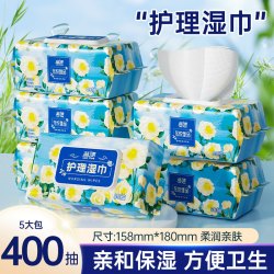 天府韵 大包80抽5大包家用亲和保湿柔润亲肤方便卫生家庭装实惠装湿纸巾