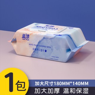 蓝漂 白桃湿巾新生幼儿宝宝手口屁可用亲肤水润湿纸巾大包装