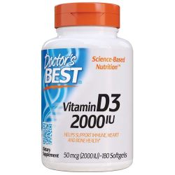 Doctor's best 维生素D3 180片 2000 无味 适合成人