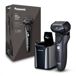 Panasonic 松下 Series 800 ES-LV97 干湿两用剃须刀头,5倍剃须刀头,带线性马达,包括清洁和充电站,黑色