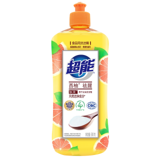 超能 洗洁精离子去油柠檬西柚家用实惠装果蔬清洗剂