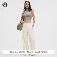 lululemon Swift 女士阔腿裤 亚洲版型 浅象牙白 M LW5IDEA