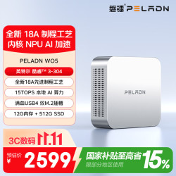 磐镭 26年新品英特尔Core3 304 全新18A制程12G+512G