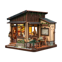 Cutebee 咖啡物语小屋拼装积木diy木质手工模型