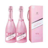 88VIP：悠蜜 玫瑰荔枝气泡酒 5度750ml*2瓶微醺低度酒起泡酒