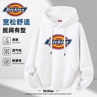 移动端：Dickies 白色连帽卫衣男士2026秋冬季新款情侣装加绒加厚大码外套