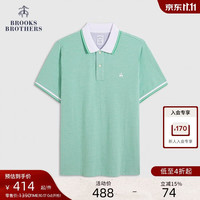 Brooks Brothers [京东独家]男士夏季纯色镶边休闲polo衫