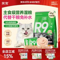 笑宠 R9猫饭主食湿粮全价餐包主食罐头猫粮成幼猫 三文鱼60g*100包