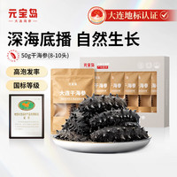 元宝岛 大连干海参 50g（8-10只）深海底播辽刺参 海鲜干货