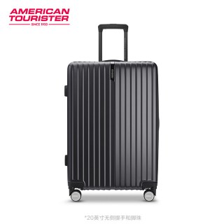 移动端：美旅 箱包（AmericanTourister）拉杆箱联保20英寸登机箱万向轮行李箱男女款通用拉杆箱TP7 酒红色 20寸|箱重3.04kg_无侧提手登机箱