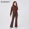 水孩儿 女童外套德绒大童针织开衫2026秋冬新美拉德立领高弹上衣