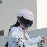 两只小蜜蜂 电动摩托车头盔男女士冬季防晒半盔电瓶四季通用安全帽