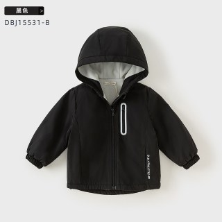 戴维贝拉 儿童加绒防风棉服 110cm 秋冬外套
