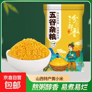 京喜 精选山西黄小米 油小米 五谷杂粮山西特产当季新米小米粥 山西黄小米250g