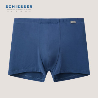 舒雅 男士3A抑菌60S莫代尔含桑蚕丝中腰平角内裤E5/19033T 宝藍 1条 XL