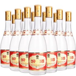 汾酒 黄盖玻汾 53%vol 清香型白酒 475ml*12瓶