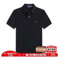 拉夫劳伦 潮流纯棉短袖t恤polo衫黑色 XL礼物