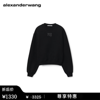 alexanderwang [尊享特惠]alexanderwang官方女essential徽标圆领卫衣 黑色 (内里不加绒) M