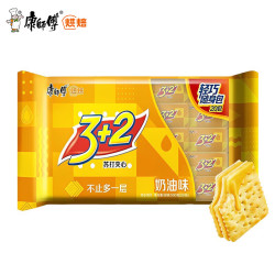 康师傅 3+2系列 香浓奶油味 苏打夹心饼干  500g/袋 袋装