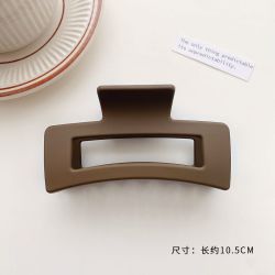 拉福 韩国网红简约发夹 咖色 方形款 LF2441