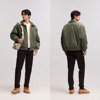 百亿补贴:森马 棉服男灯芯绒肌理感冬季飞行员外套厚款夹克oversize