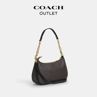 COACH 奥莱女士女包经典标志老花TERI单肩斜挎包