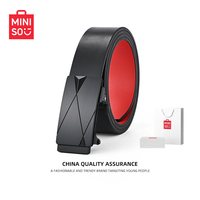 名创优品 男士几何无牙自动扣腰带 110cm-130cm