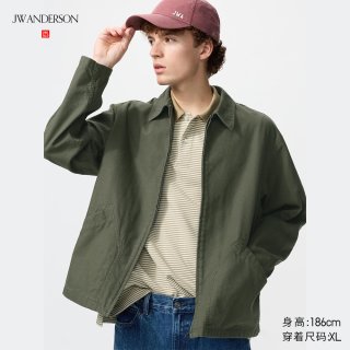 优衣库 休闲拉链茄克优衣库男装女装合作款/外套夹克484249
