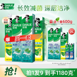 好来 双重薄荷清新口气 牙膏套装  665g