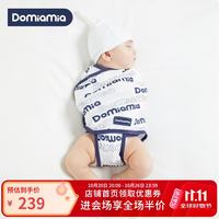 DOMIAMIA 防惊跳包裹式睡袋秋冬纯棉睡袋 初生防惊跳包裹带-logo满印 均码
